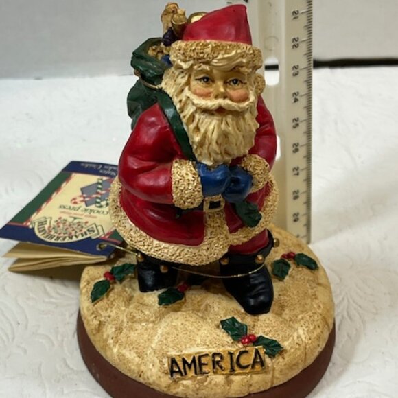 VTG 1998 Shaker Hearth Santa Clause "America" Terra Cotta Cookie Press 4.75" - Picture 13 of 15